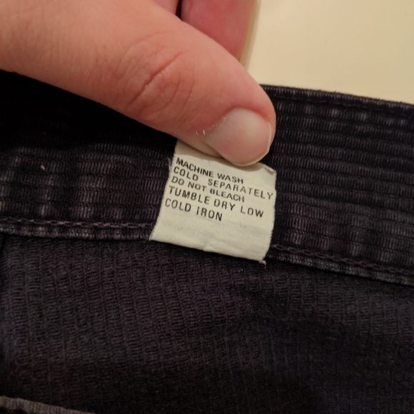 Armani Jeans Black Corduroy Pants 34/32 - Picture 5 of 6